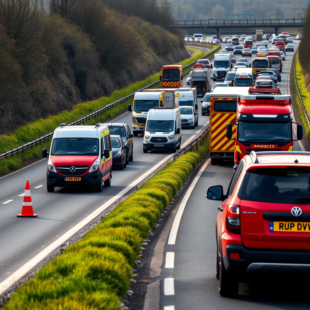 Multi-vehicle pile-up creates gridlock on M4 motorway